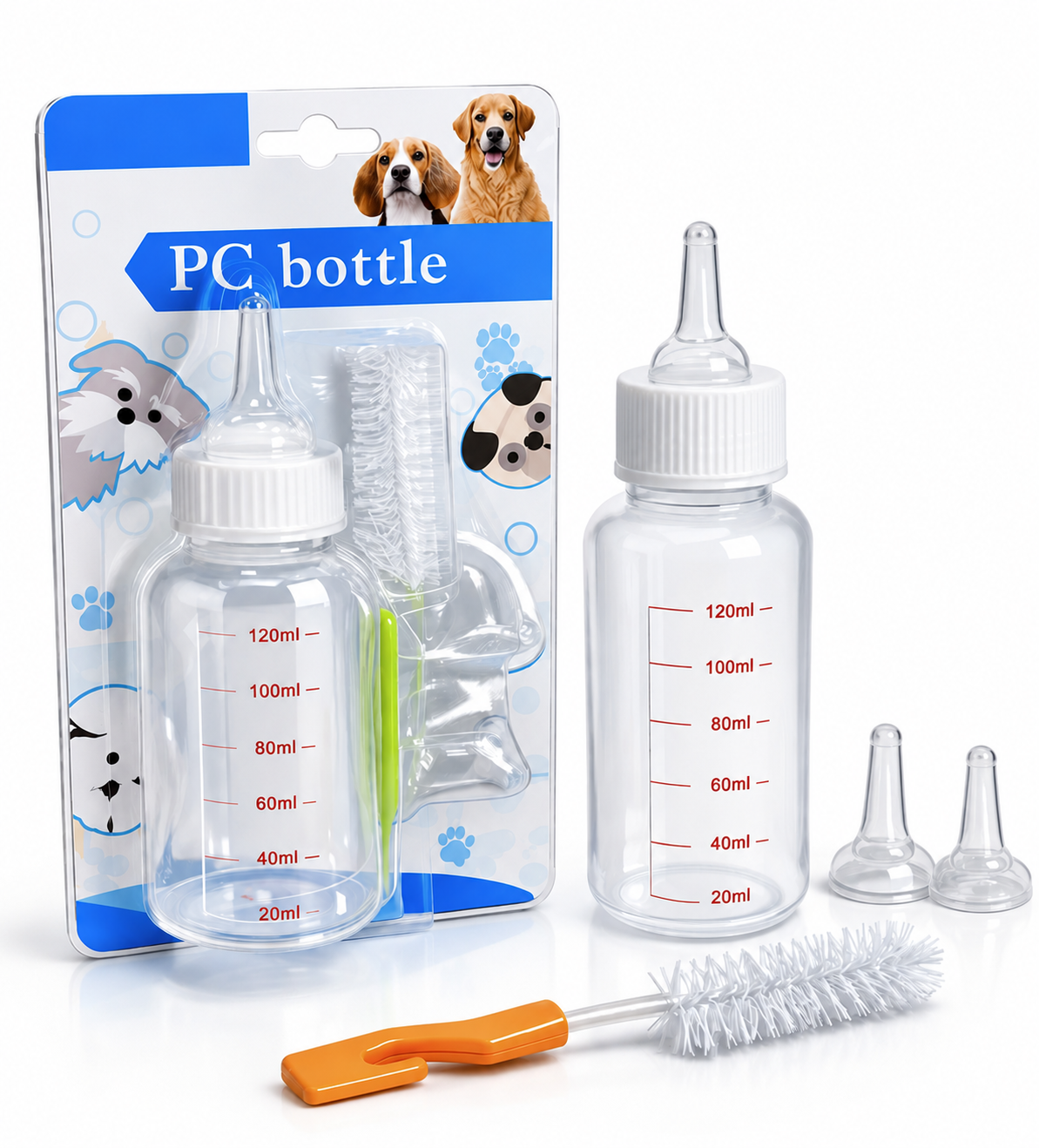 EVCİL HAYVAN BİBERON SETİ 120 ML